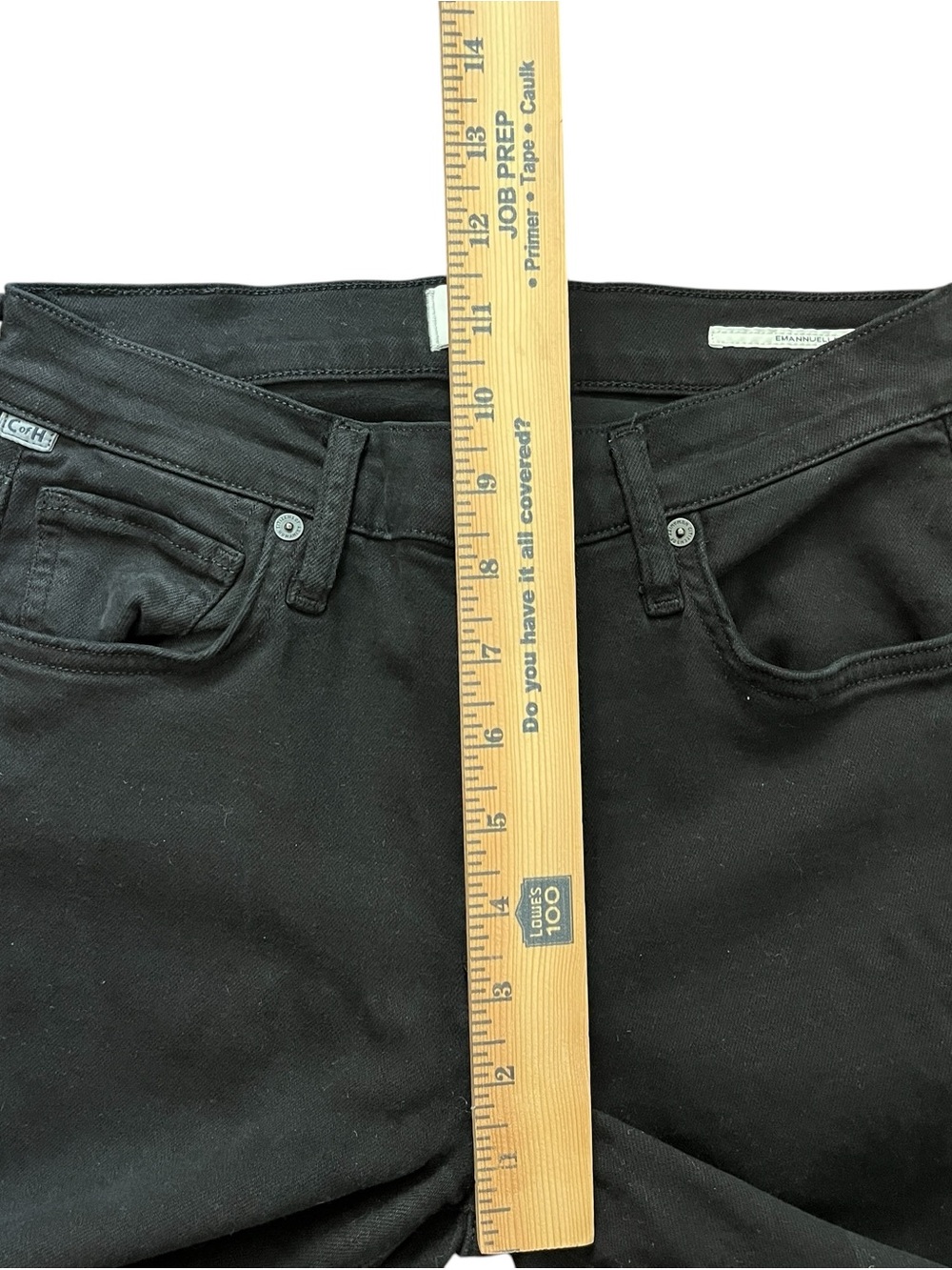 Citizens of Humanity Emannuelle Black Jeans 26 Low Rise Slim Bootcut Y2K Flare - Picture 7 of 11